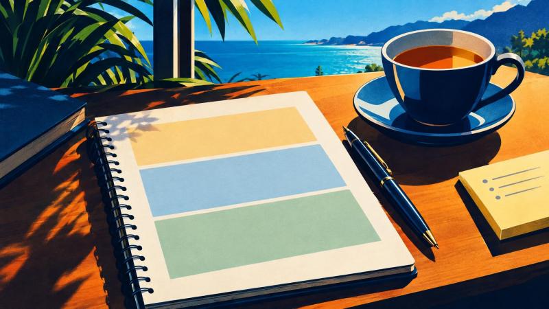 Notebook and pen representing the separation of decisions, influence, and facts.